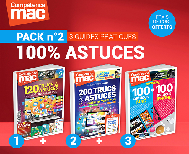 PACK n°2 : 100% Astuces (3 guides pratiques Compétence Mac)