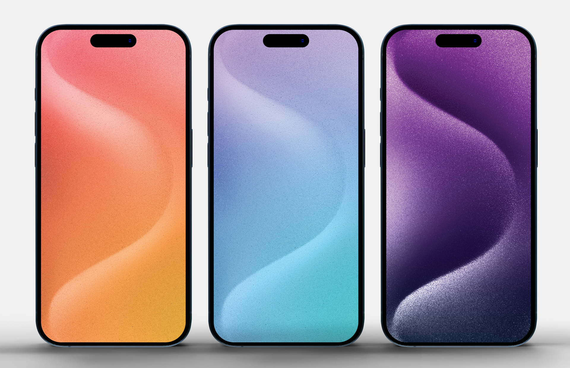 iOS • 14 fonds d'écran colorés inspirés de ceux de l'iPhone 15 Pro
