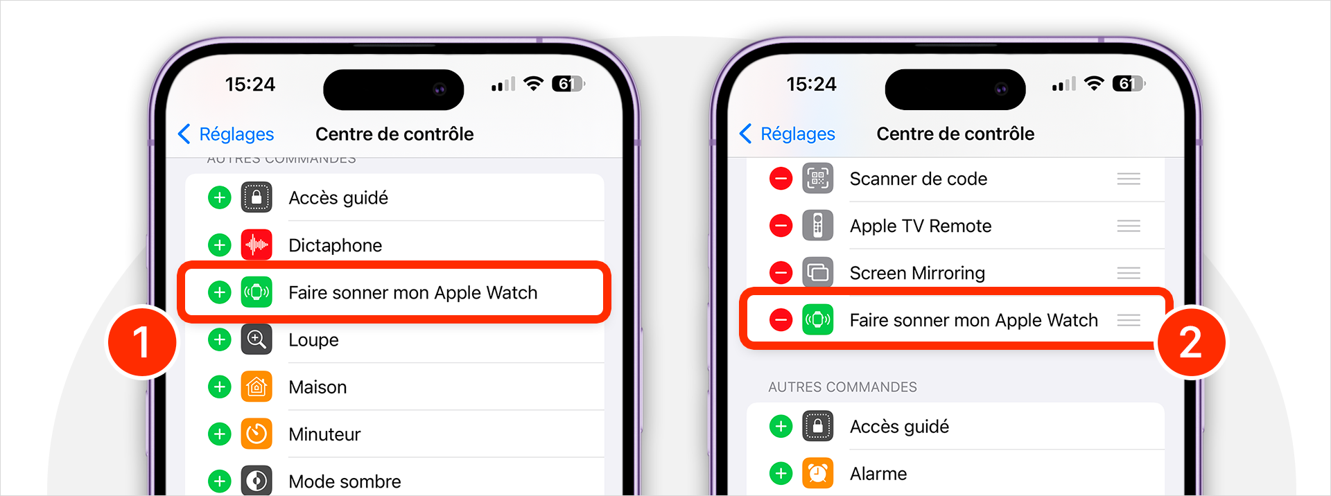 iOS 17 • Retrouvez rapidement votre Apple Watch en la faisant sonner avec votre iPhone