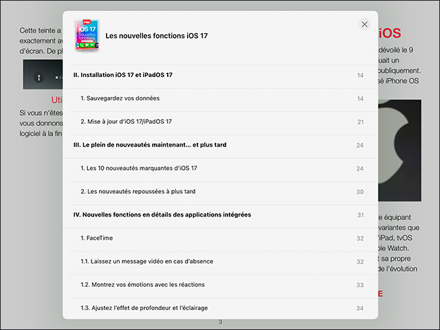 iOS 17 : les nouvelles fonctionnalités pour iPhone et iPad (ebook) MISE À JOUR : 17.2