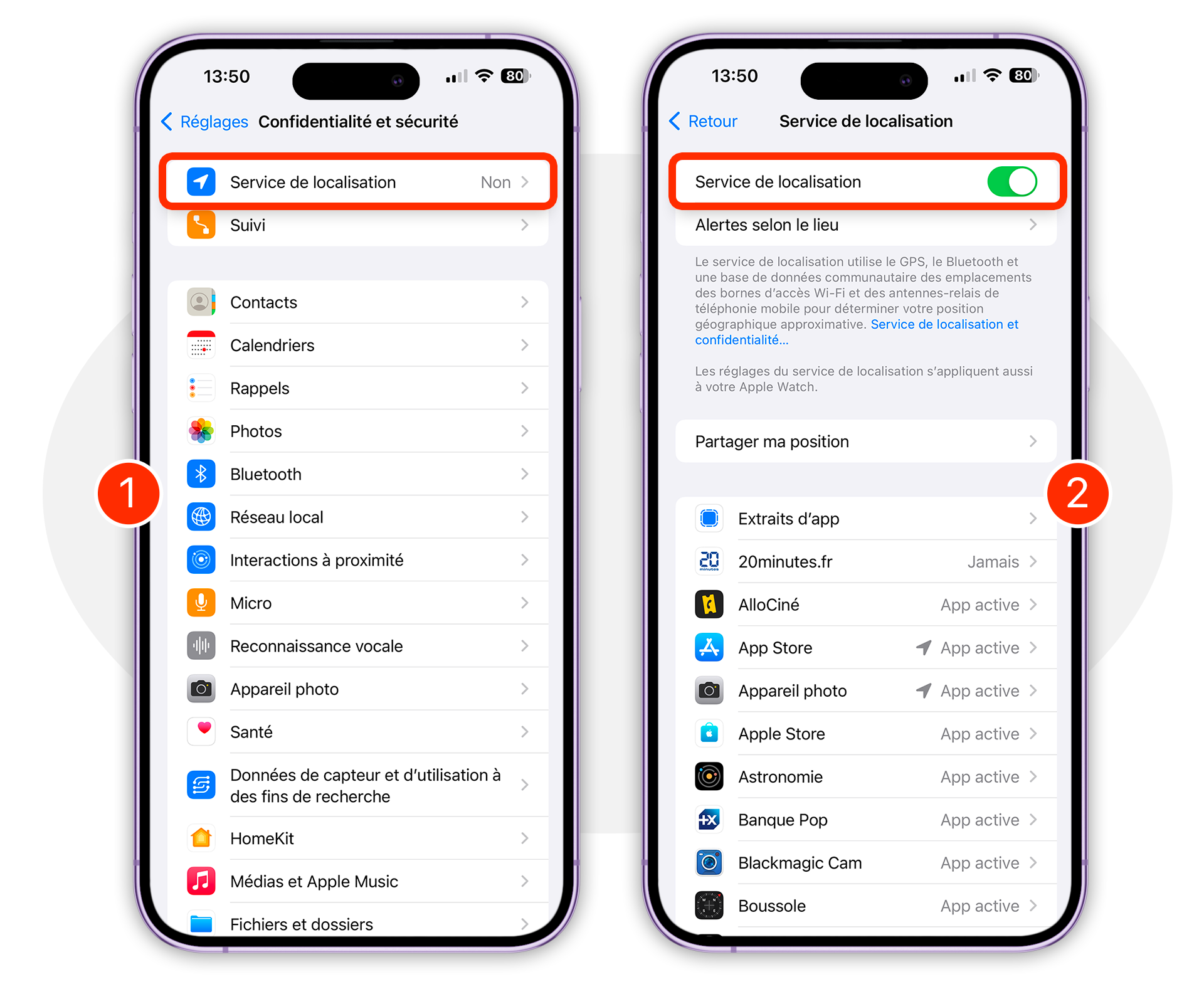 iOS • Partagez simplement votre position depuis votre iPhone