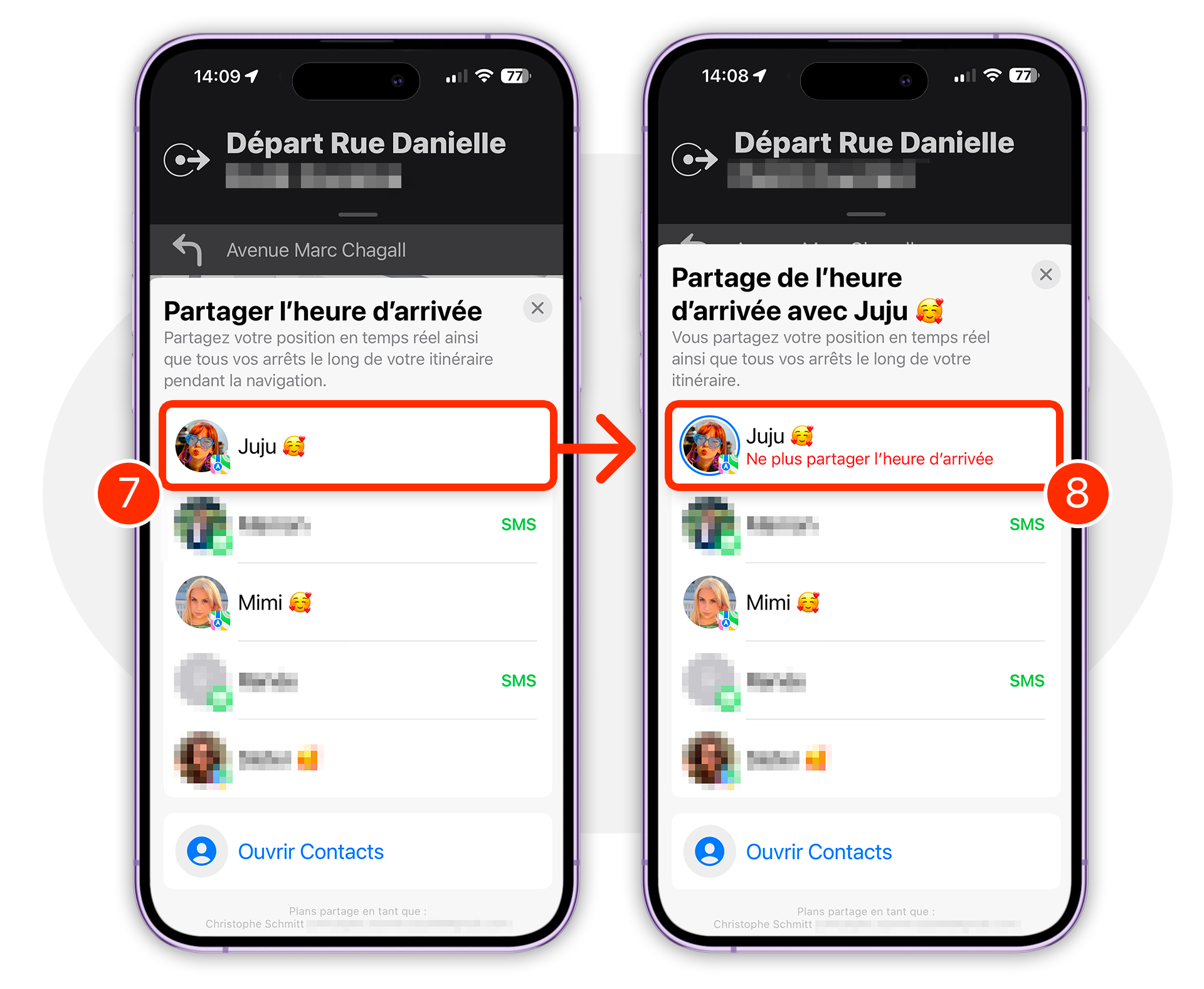 iOS • Partagez simplement votre position depuis votre iPhone