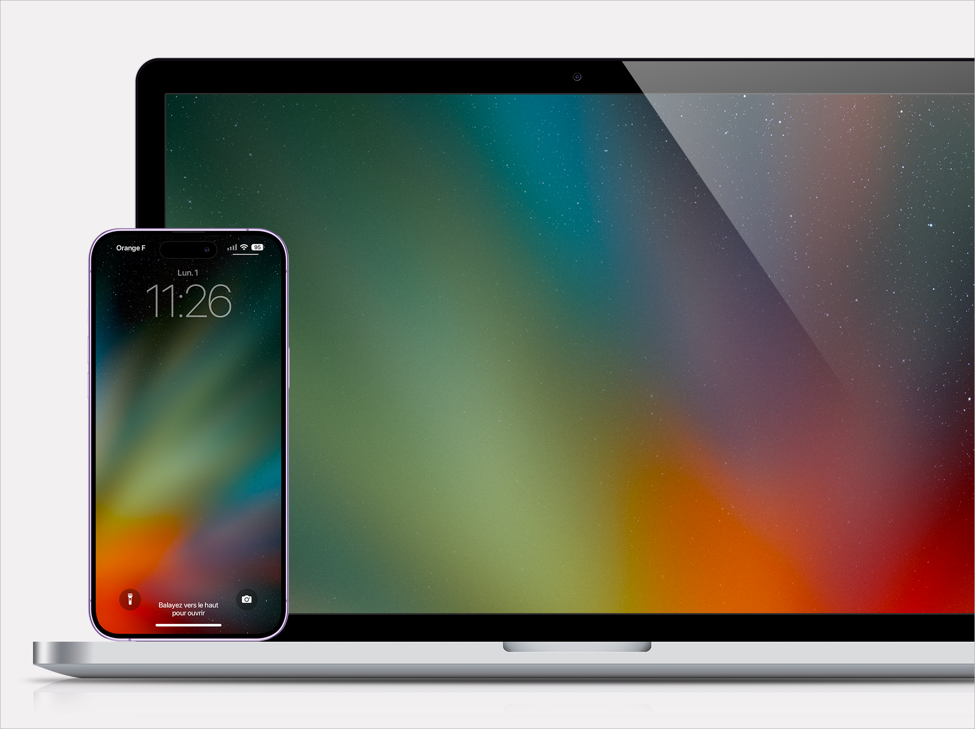 Fonds d’écran • Un champ d’étoiles multicolores pour Mac, iPhone et iPad