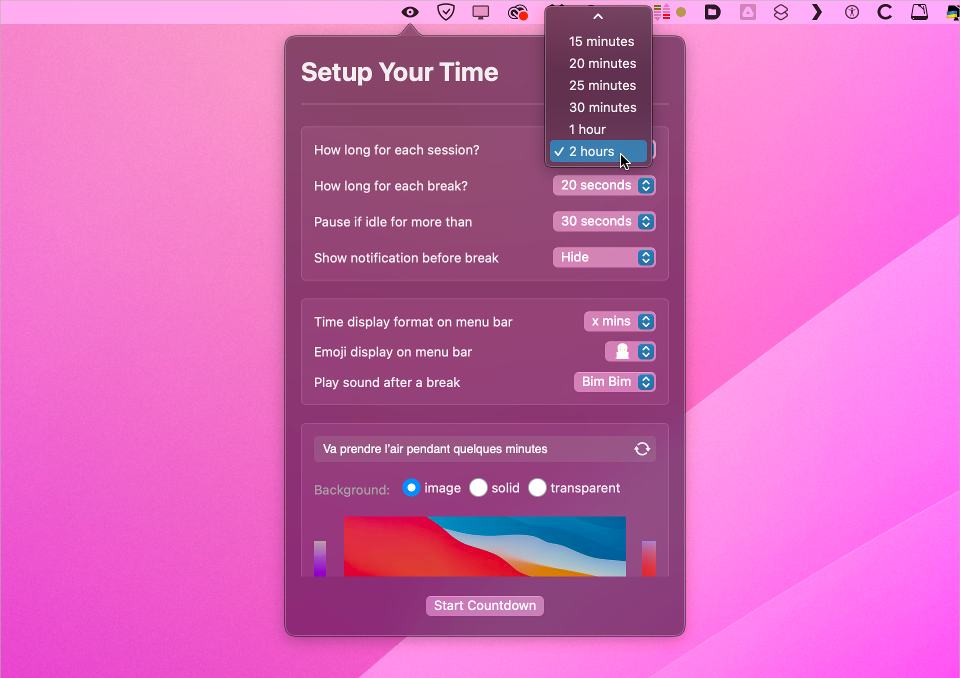 Mac • Un traqueur de temps dans la barre des menus avec Breather Mac • Un traqueur de temps dans la barre des menus avec Breather