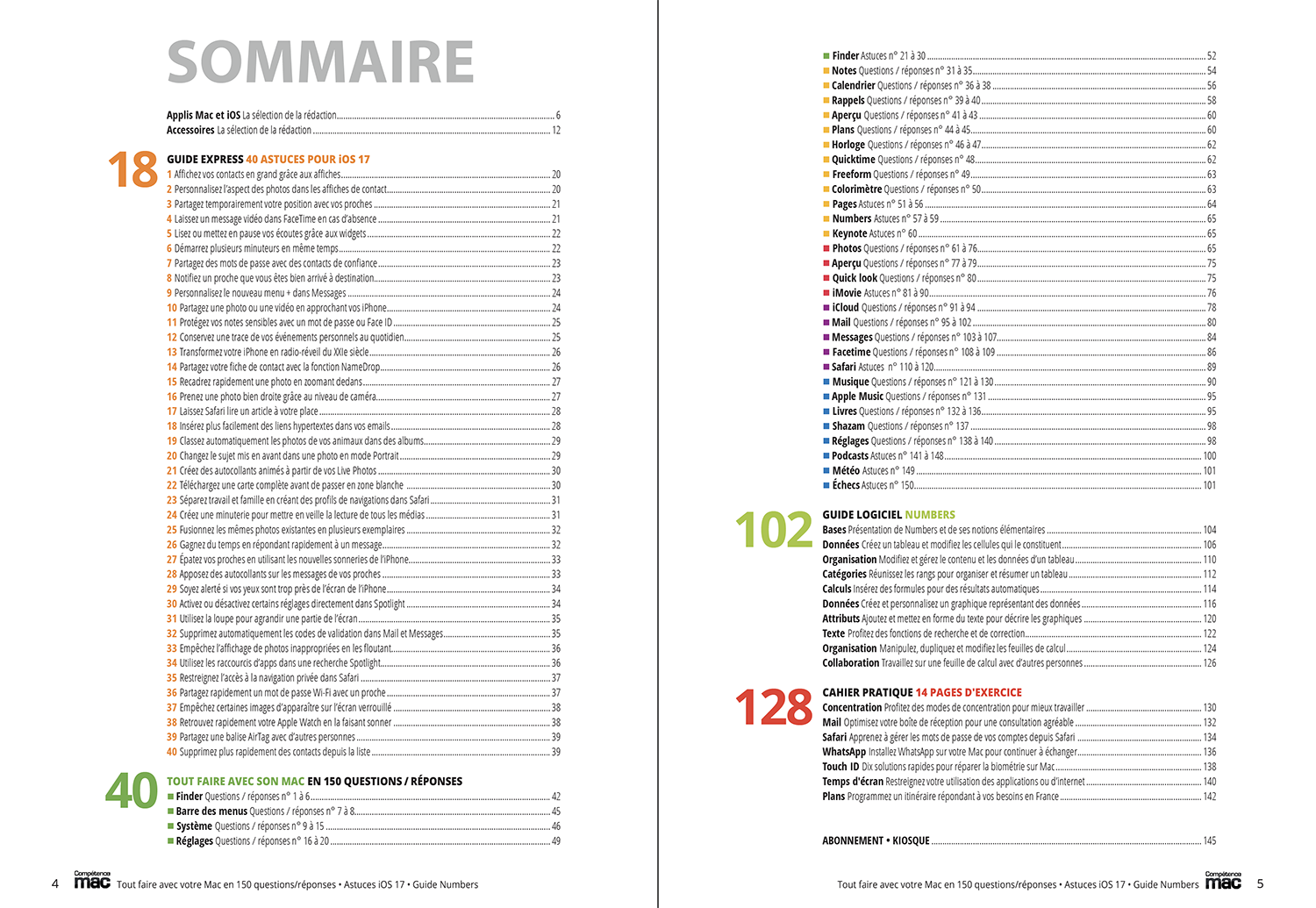Compétence Mac 84 : Tout faire avec votre Mac en 150 questions/réponses • 40 astuces iOS 17 • Guide logiciel Numbers Compétence Mac 84 : Tout faire avec votre Mac en 150 questions/réponses • 40 astuces iOS 17 • Guide logiciel Numbers