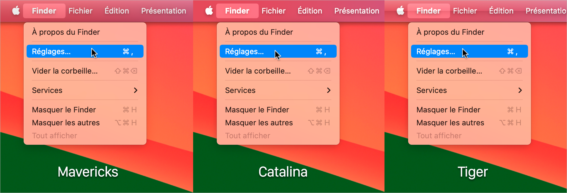 macOS • Retrouvez la barre des menus de Mavericks ou de Tiger macOS • Retrouvez la barre des menus de Mavericks ou de Tiger