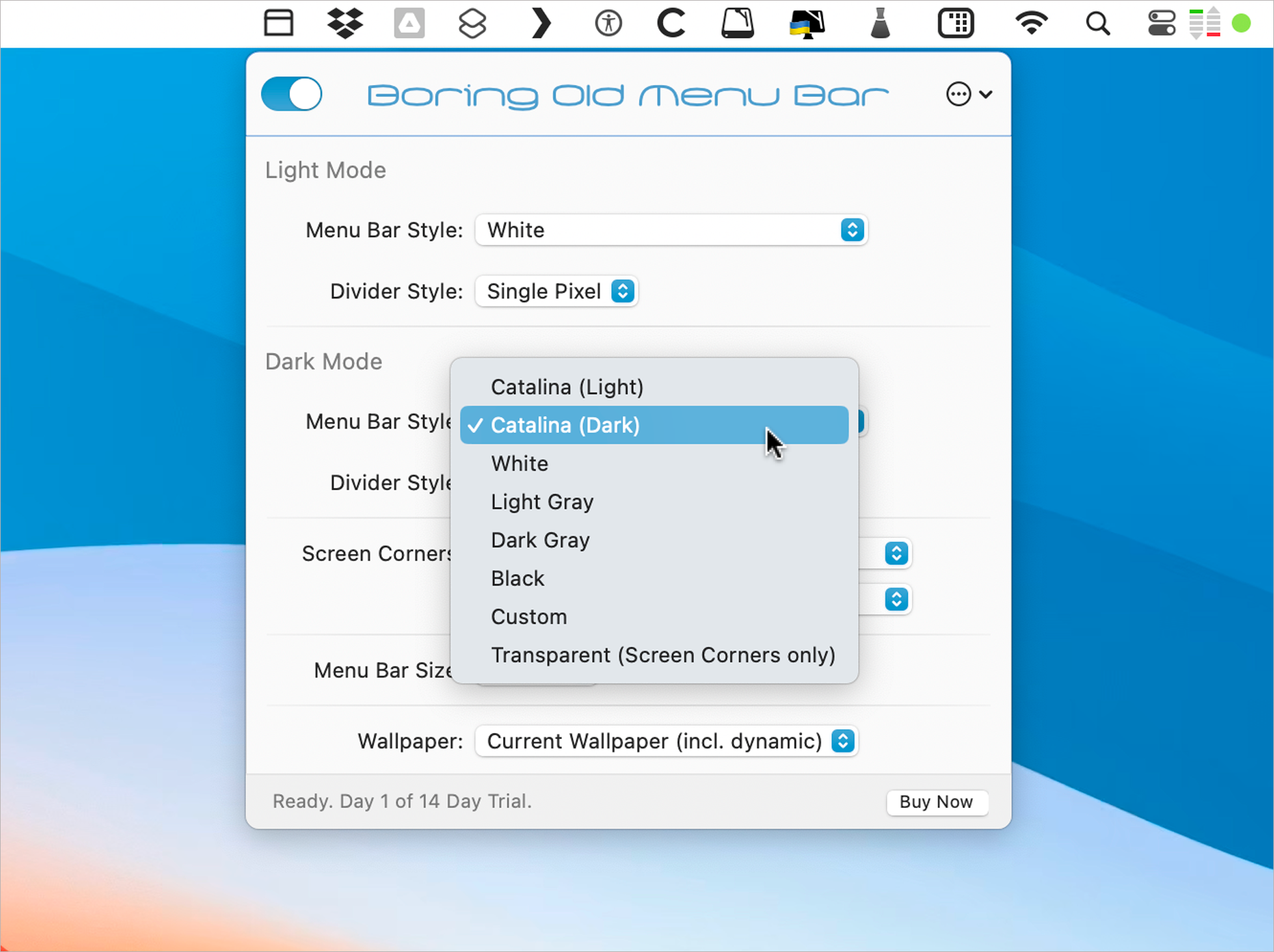 macOS • Vous préférez une barre des menus plate ? Voici (encore) une solution macOS • Vous préférez une barre des menus plate ? Voici (encore) une solution