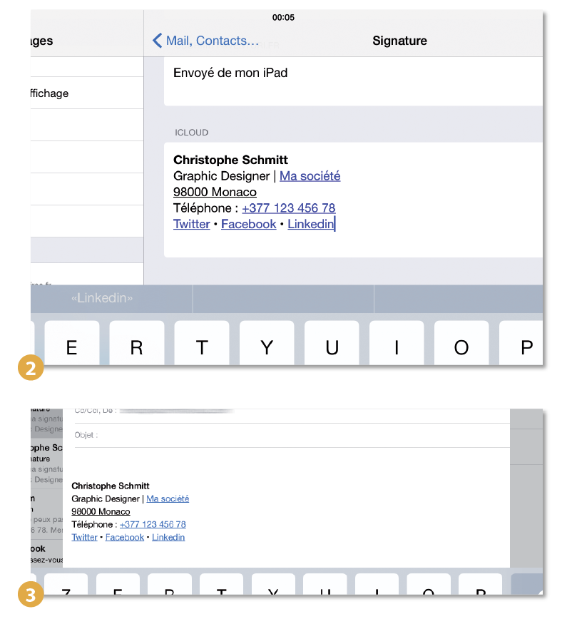 Astuce iPhone iPad • Mail : créer une signature cliquable depuis son iDevice Astuce iPhone iPad • Mail : créer une signature cliquable depuis son iDevice