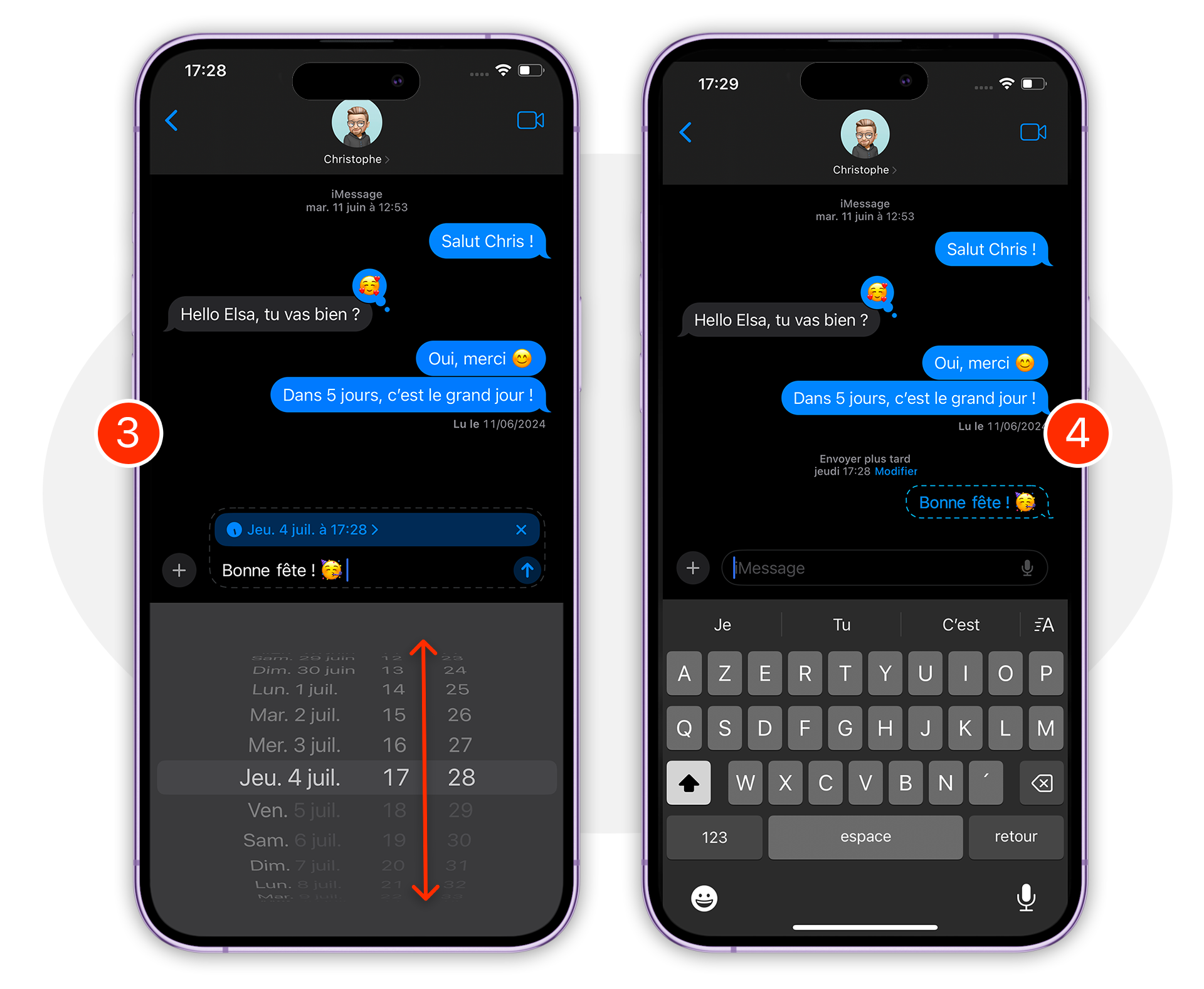 iOS 18 • Comment programmer un message pour un envoi en différé iOS 18 • Comment programmer un message pour un envoi en différé