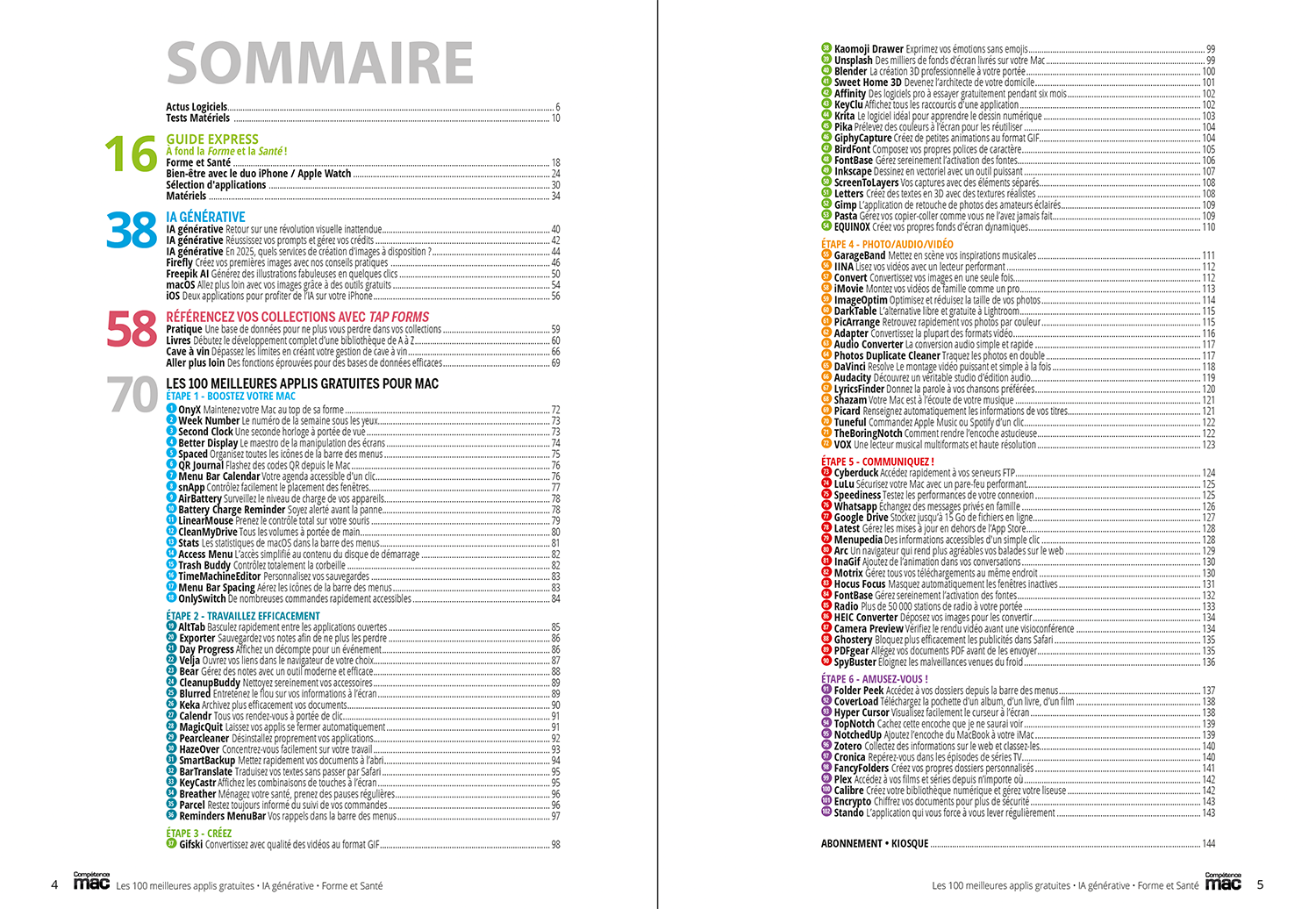 Compétence Mac 87 : Les 100 meilleures applis gratuites pour Mac • IA générative • Forme et Santé • Mac mini Compétence Mac 87 : Les 100 meilleures applis gratuites pour Mac • IA générative • Forme et Santé • Mac mini