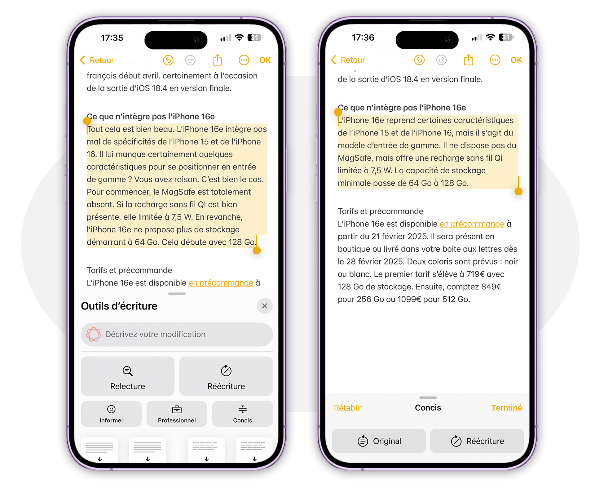 iOS • Toutes les nouveautés liées à Apple Intelligence incluses dans iOS 18.4 iOS • Toutes les nouveautés liées à Apple Intelligence incluses dans iOS 18.4