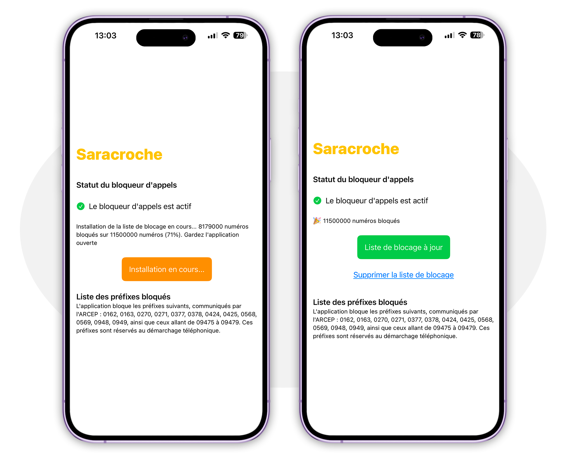 iOS • Avec Saracroche, bloquez plus de 11 millions de numéros indésirables iOS • Avec Saracroche, bloquez plus de 11 millions de numéros indésirables