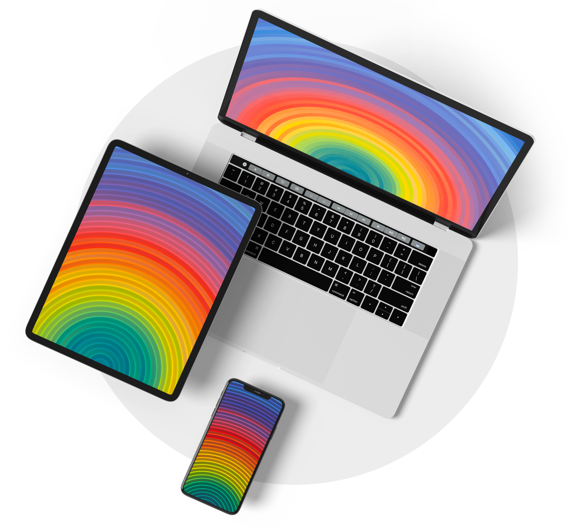 Fun • Trois fonds d’écran aux couleurs arc-en-ciel en hommage à la WWDC 2025