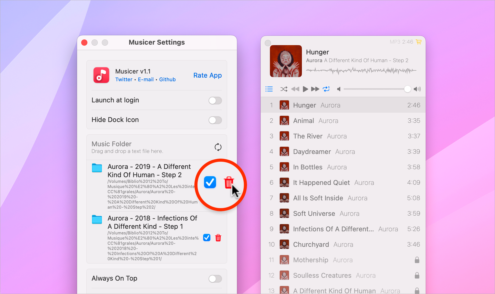 macOS • Musicer, un lecteur léger et original pour votre musique stockée localement