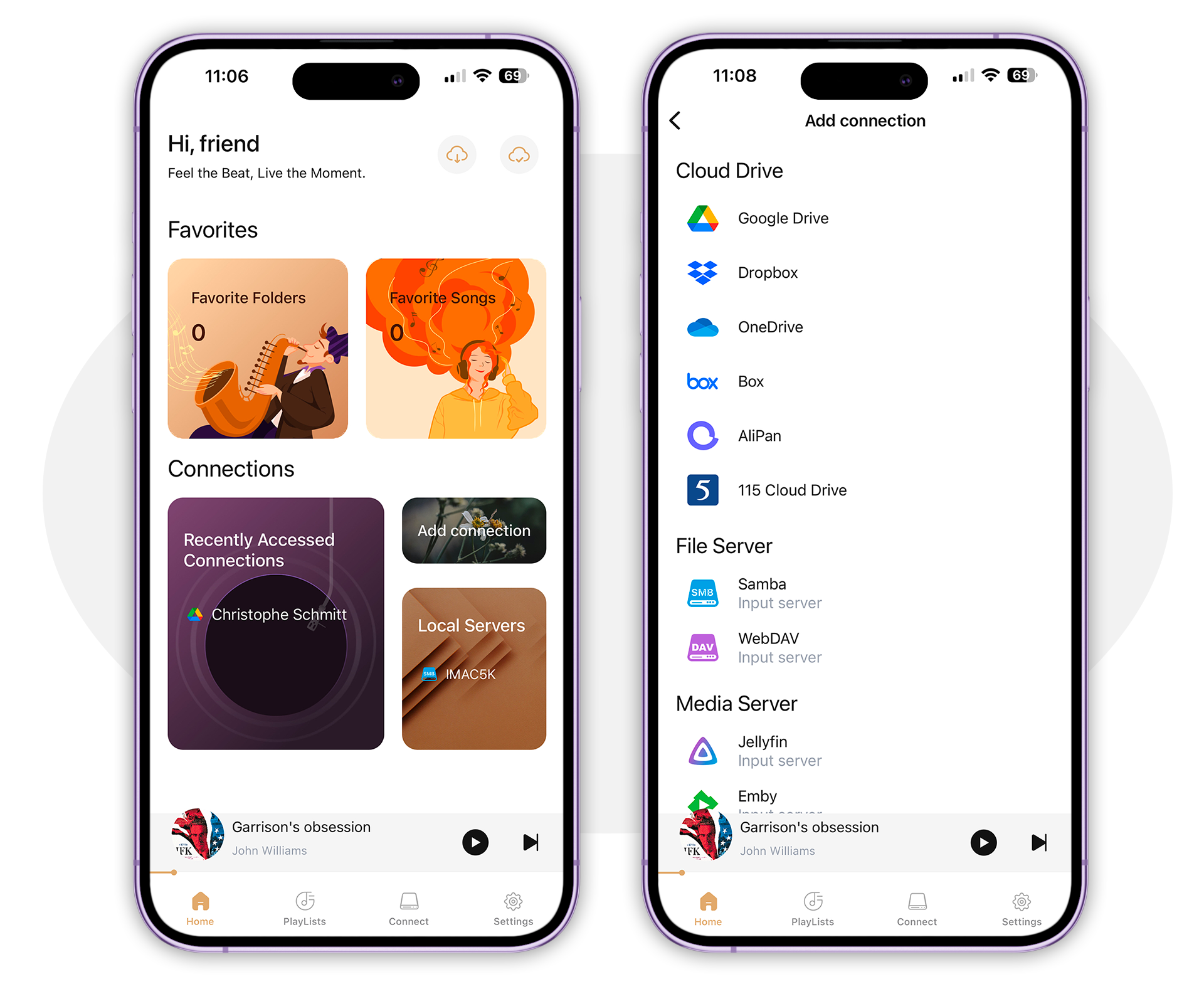 iOS • Écoutez votre musique en haute fidélité depuis vos services de stockage iOS • Écoutez votre musique en haute fidélité depuis vos services de stockage