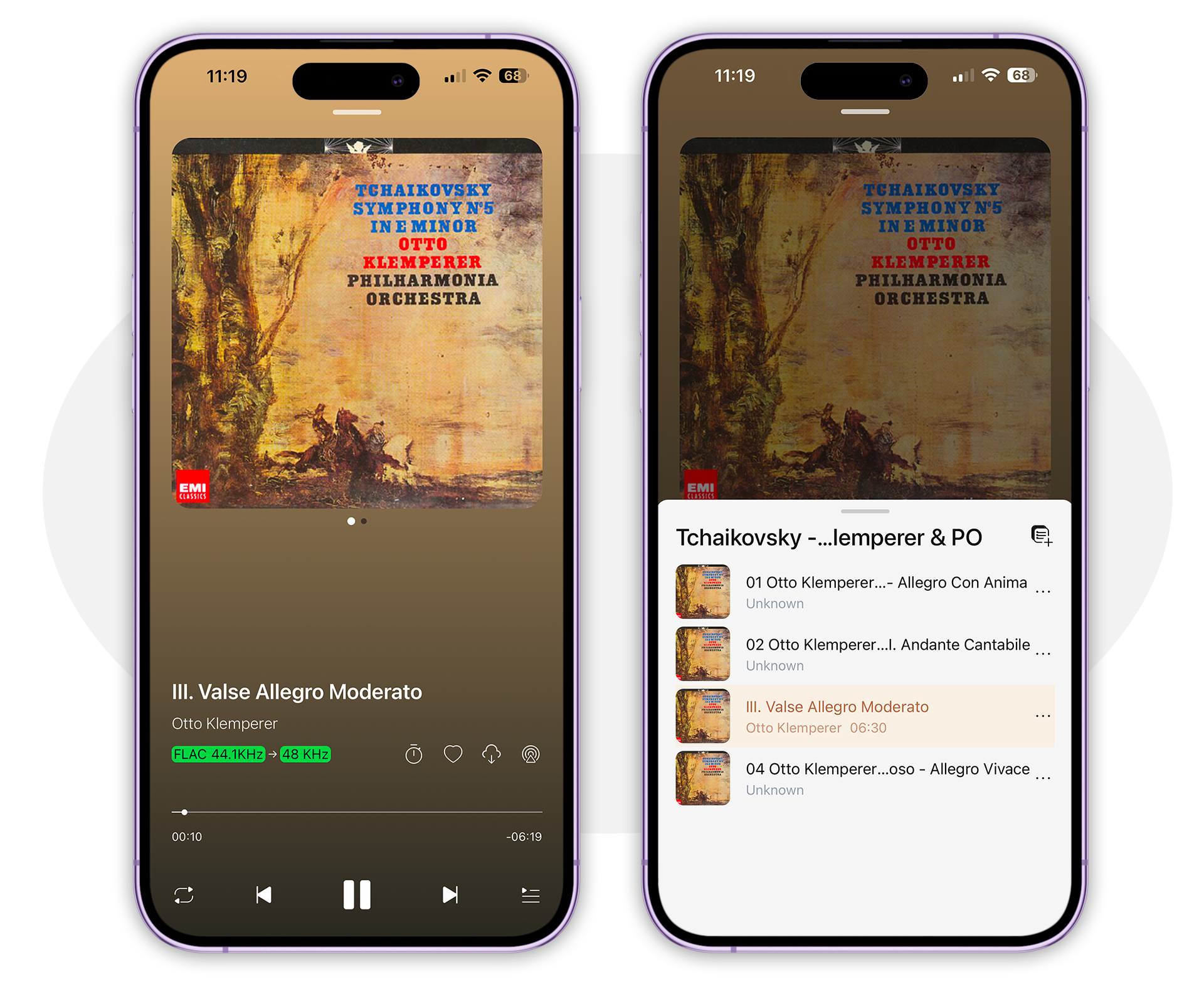iOS • Écoutez votre musique en haute fidélité depuis vos services de stockage