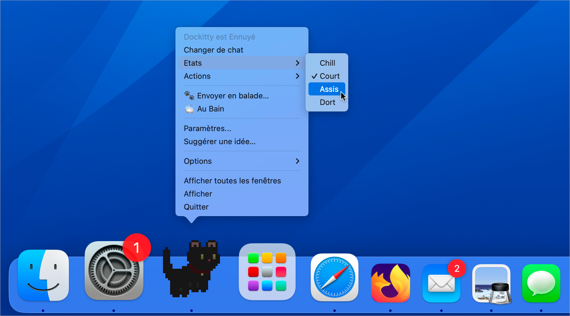 macOS • Dockitty ressuscite la mode Tamagotchi en plaçant un chat dans le dock