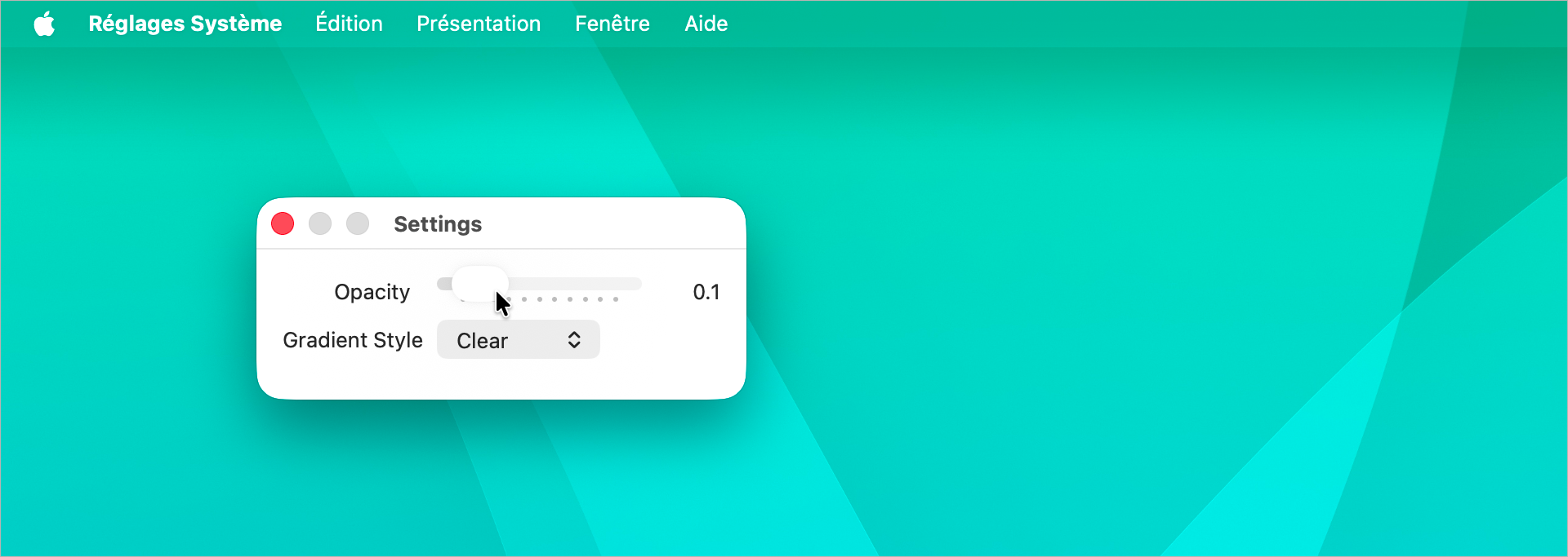 Une légère opacité est plutôt sympa. Une légère opacité est plutôt sympa.