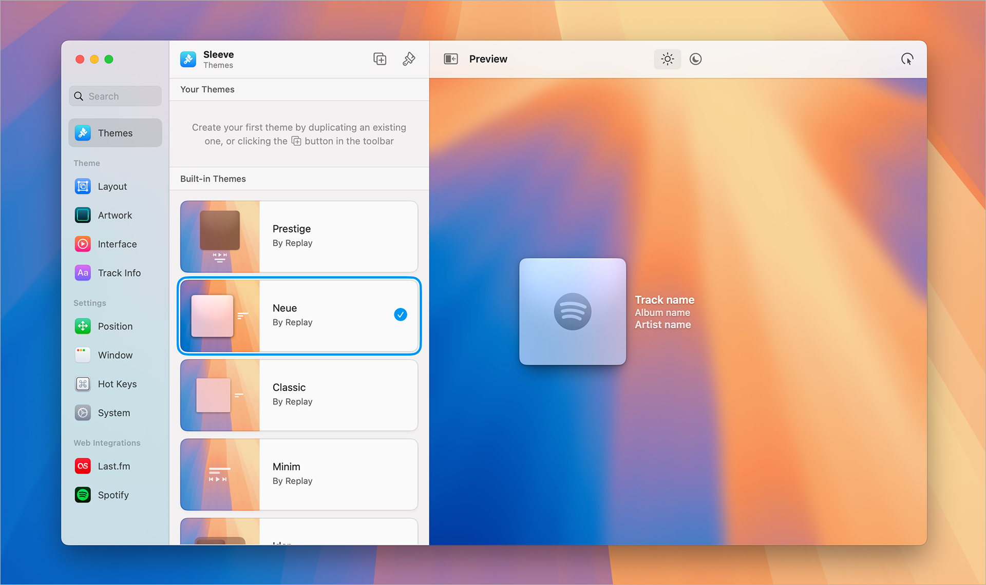 macOS • D’un clic, prenez le contrôle d’Apple Music et de Spotify avec Sleeve