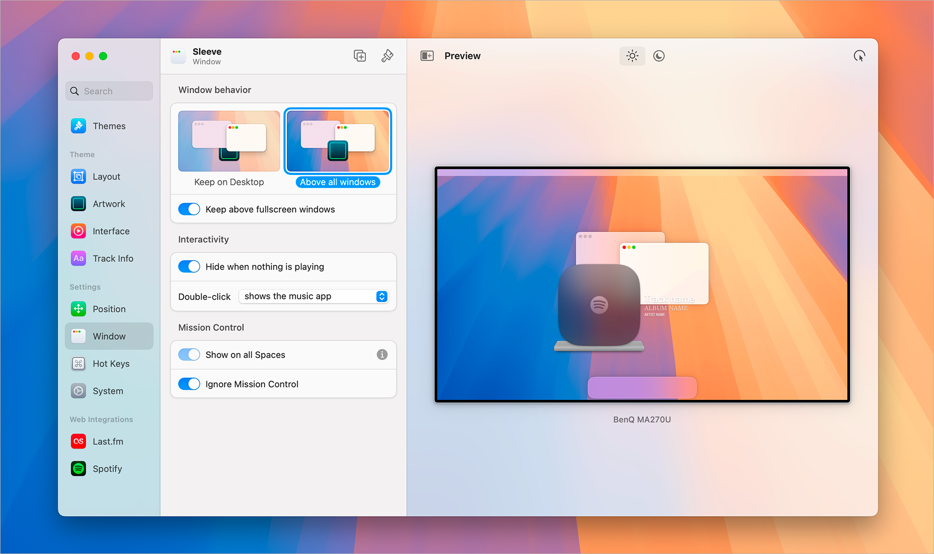 macOS • D’un clic, prenez le contrôle d’Apple Music et de Spotify avec Sleeve