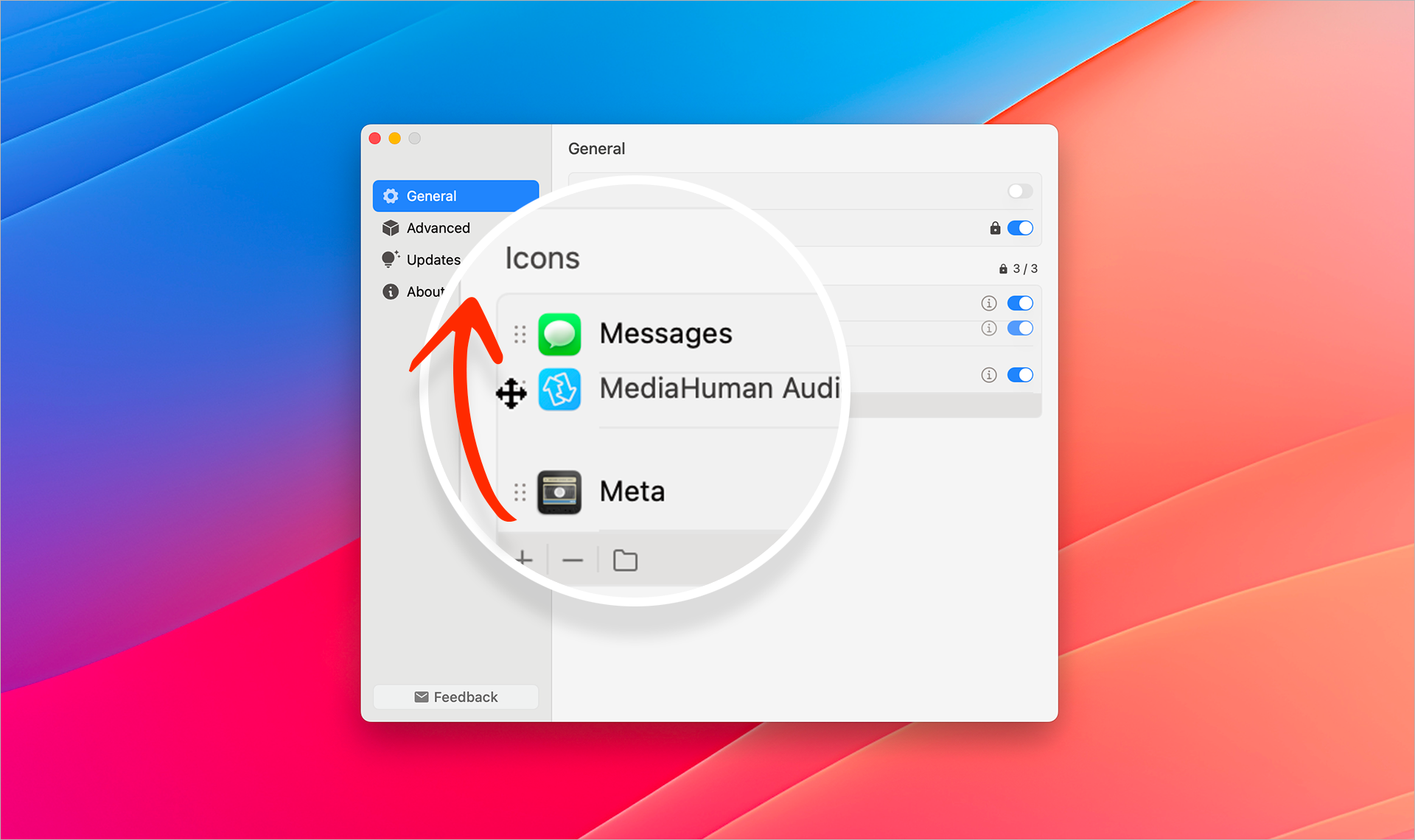 macOS • Ajoutez des icônes d’applications et des notifications à la barre des menus