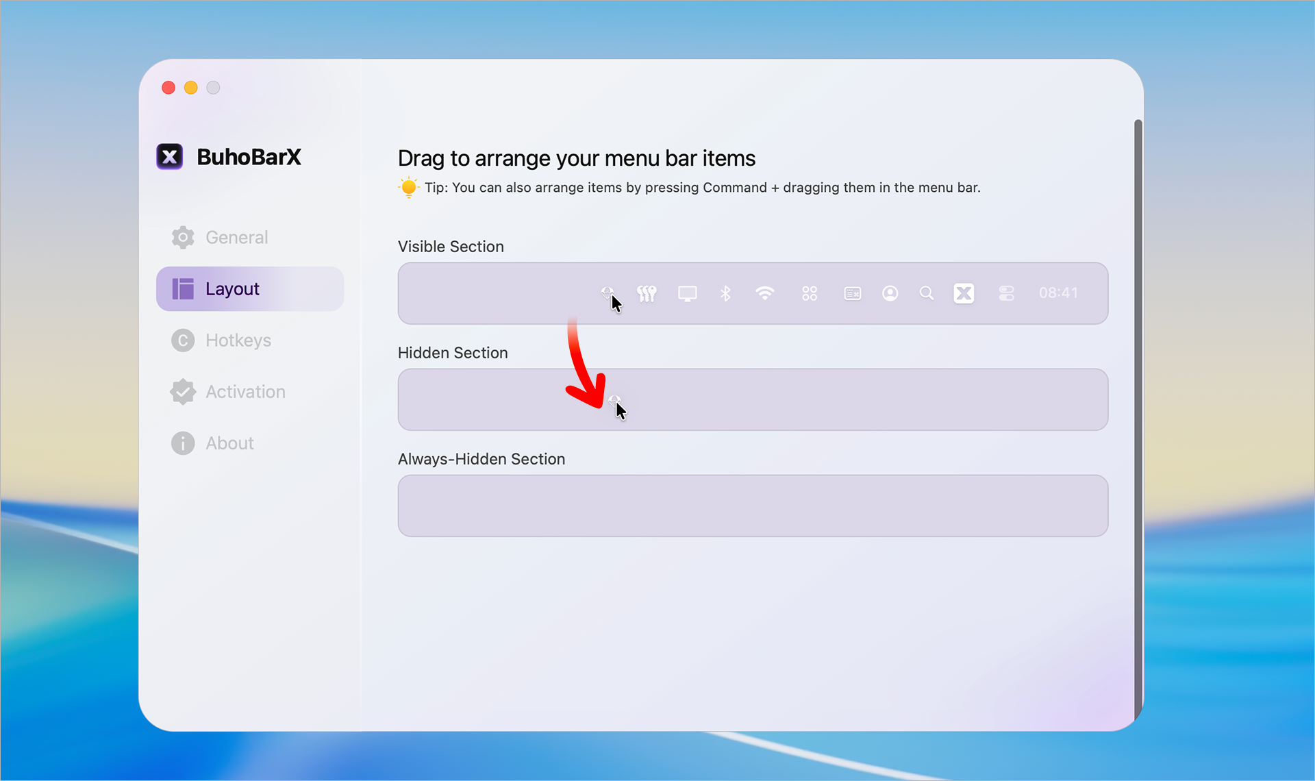 macOS • Allégez et optimisez votre barre des menus avec BuhoBarX