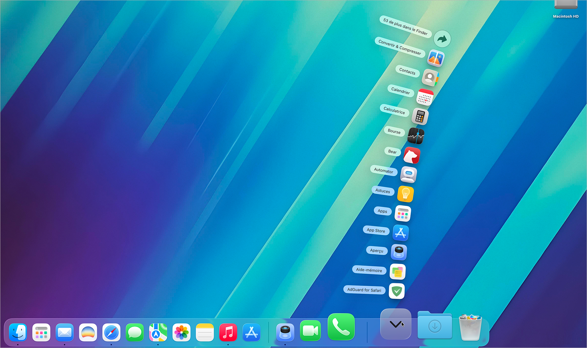 macOS 26 • Plus de Launchpad ? Ajoutez le dossier Applications dans le dock !