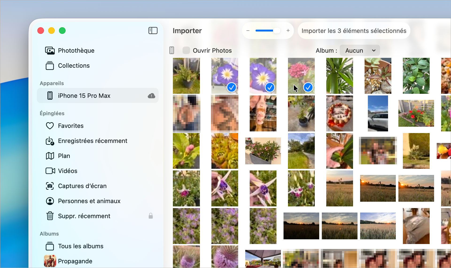 macOS • Accédez à toutes les photos de l’iPhone depuis Transfert d’images en USB