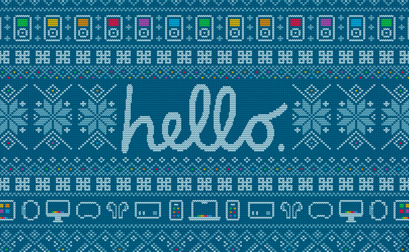 Fonds d'écran • Même les Mac (et les iPhone) ont droit aux pulls moches pour Noël !