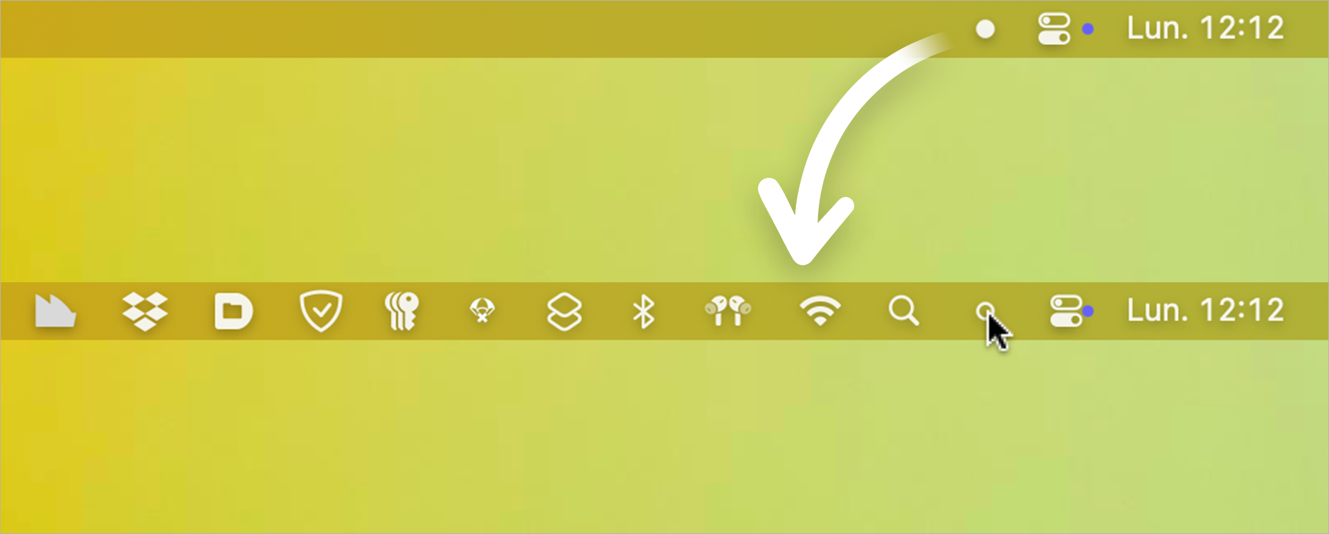macOS • Réorganisez, masquez ou affichez les éléments de la barre des menus