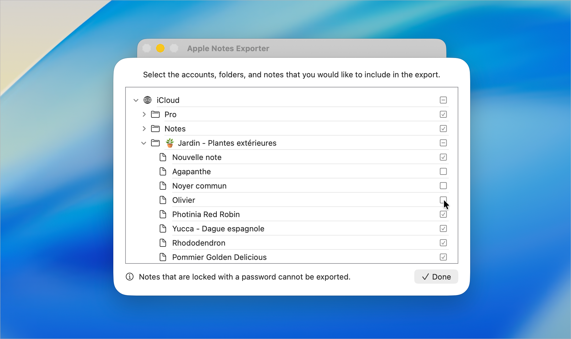 macOS • Exportez vos notes sous plusieurs formats en conservant leur organisation