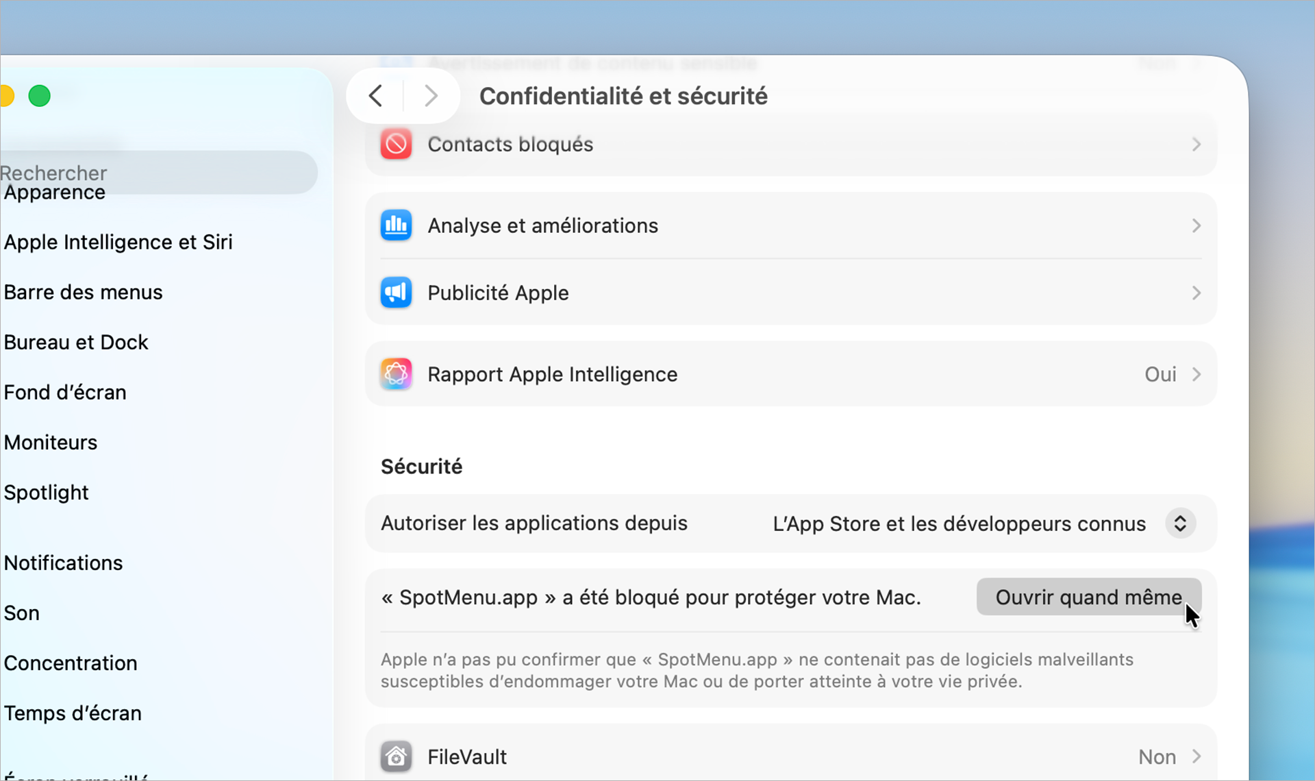 macOS • Comment forcer l’ouverture d’une application quand le système le refuse ?