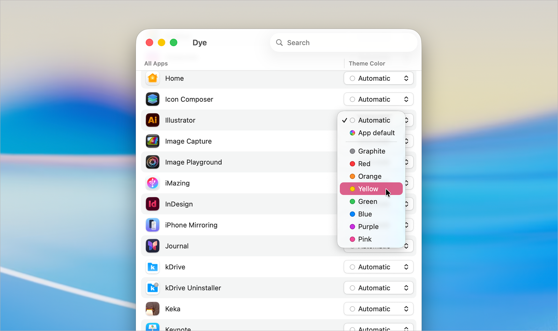 macOS • Changez les couleurs d'accentuation d'une application selon vos envies