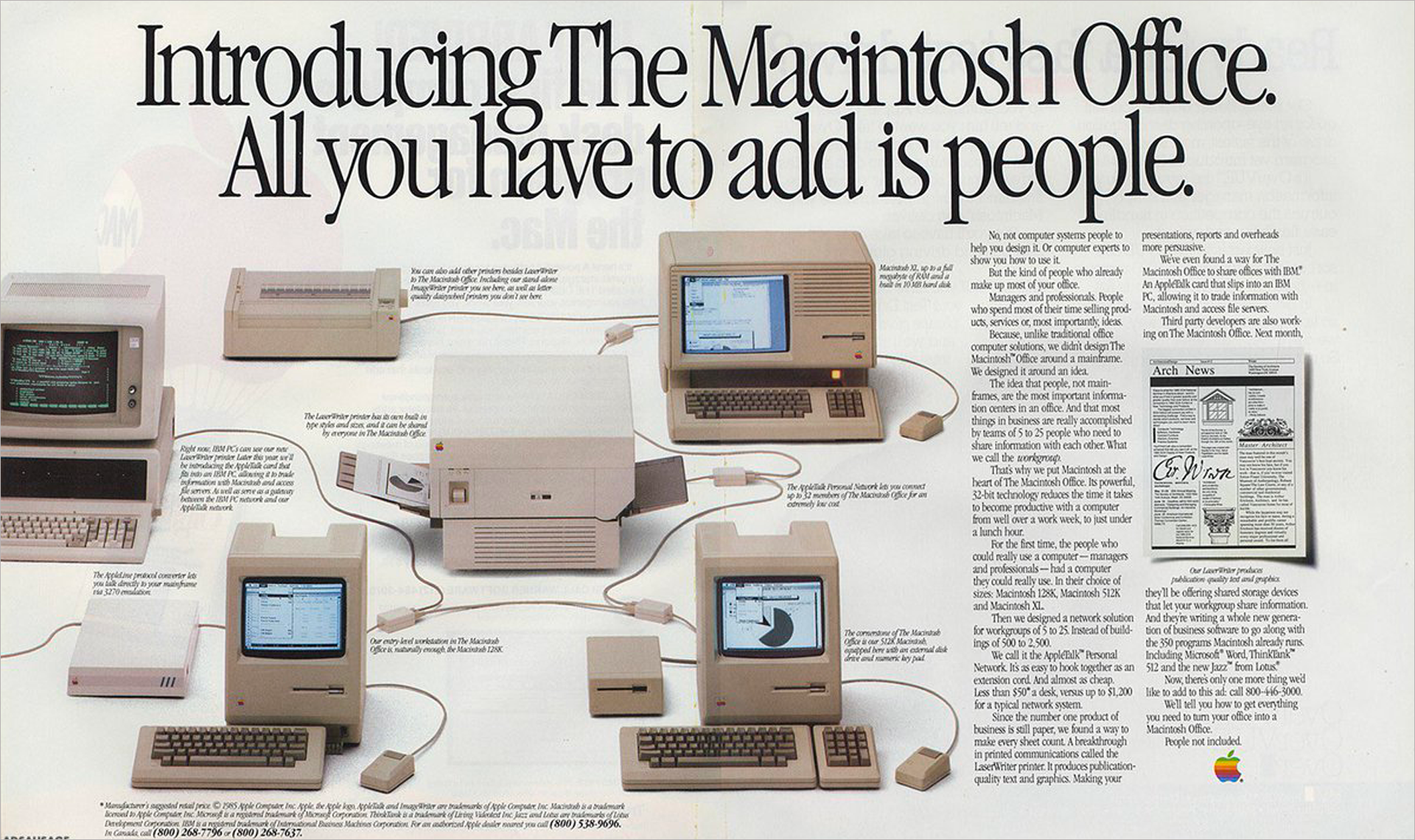 Campagne The Macintosh Office. Document © Apple.