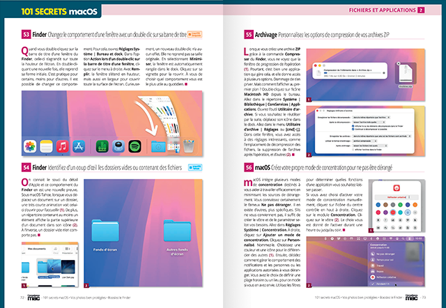 Compétence Mac 92 : 101 Secrets macOS • Boostez le Finder • Téléphonez avec votre Mac • Vos photos bien protégées