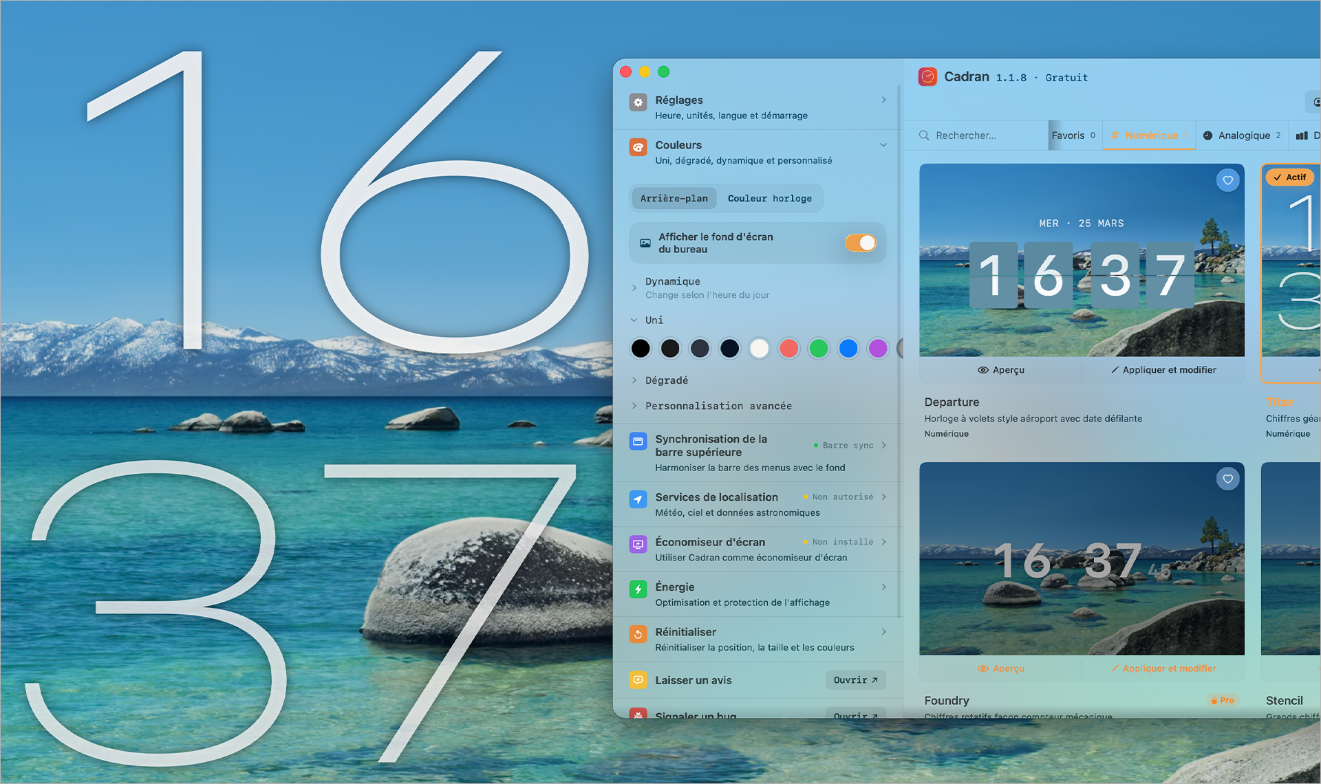 macOS • Affichez personnalisez l’heure de multiples façons sur le bureau