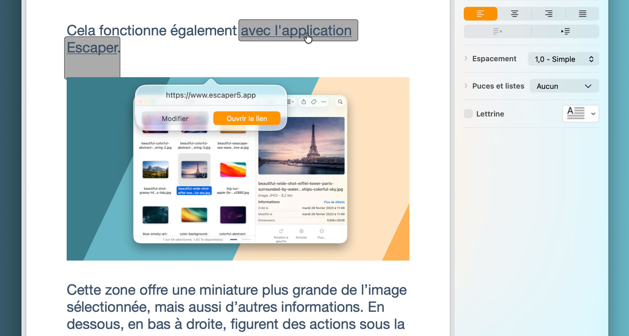 Astuce macOS • Ajoutez un lien cliquable dans un document Pages