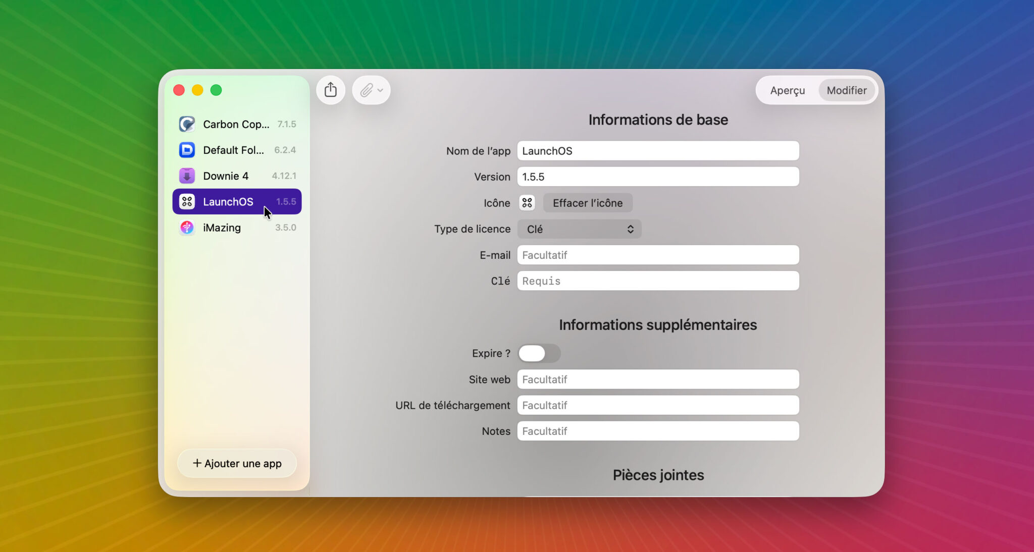 macOS •  Licence Store, une application pour gérer les licences de vos logiciels