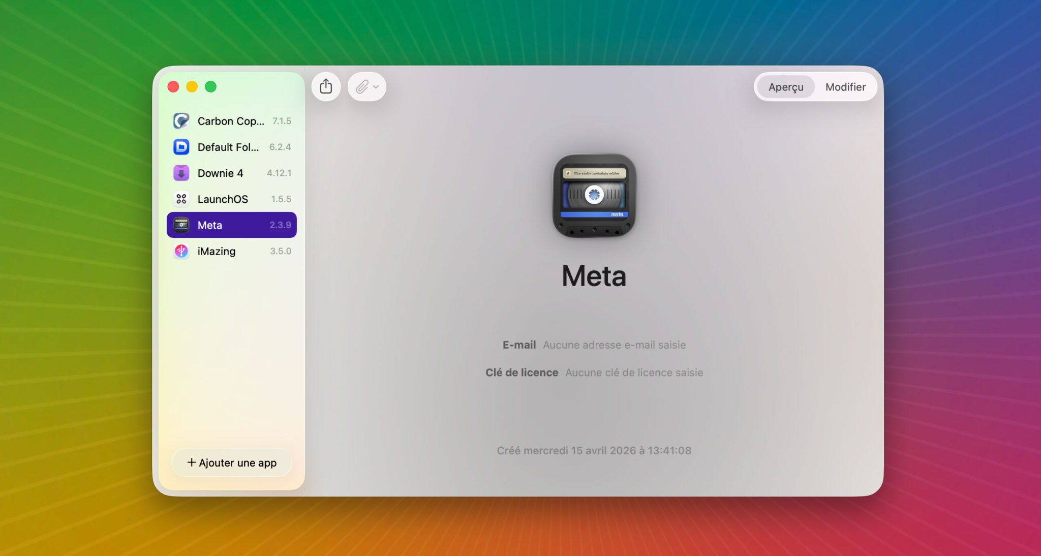 macOS •  Licence Store, une application pour gérer les licences de vos logiciels