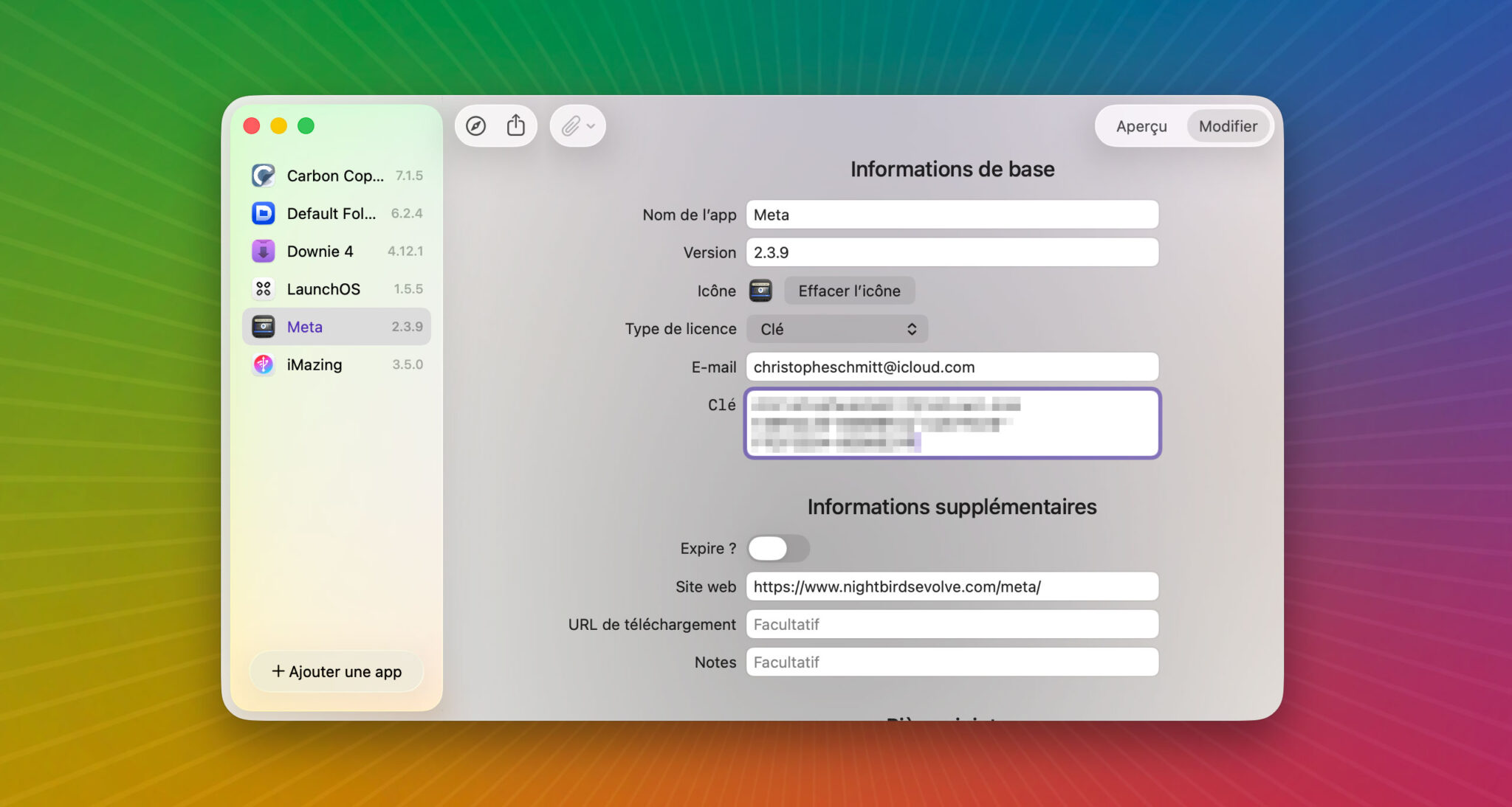 macOS •  Licence Store, une application pour gérer les licences de vos logiciels