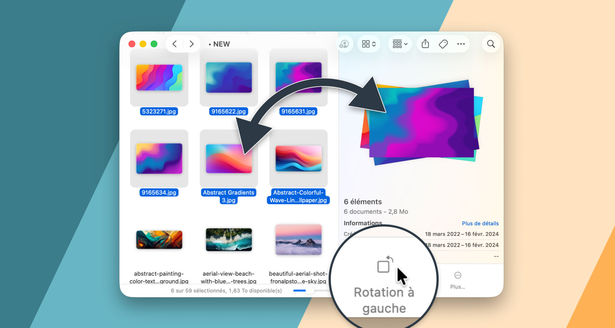 Astuce macOS : faites pivoter des images directement depuis le Finder