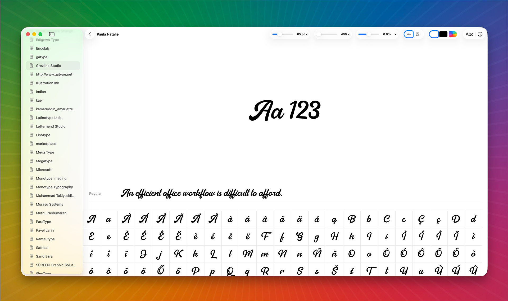 macOS • Pica, un nouveau gestionnaire de polices totalement gratuit