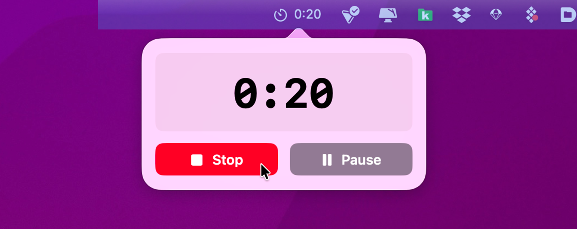 macOS • Avec TimeBarX, le temps qu'il vous reste défile dans la barre des menus