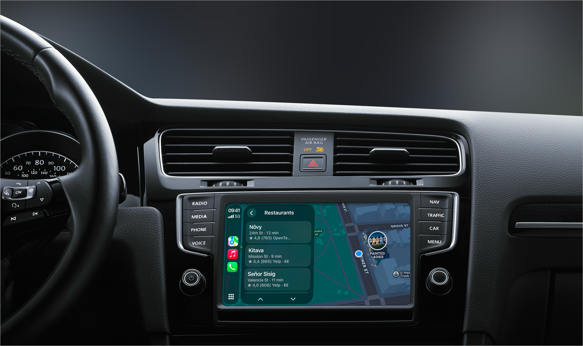 CarPlay. Photo © Apple, Inc.
