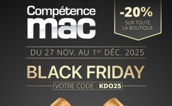 Compétence Mac fait son Black Friday, du 27 novembre au 1er décembre 2025