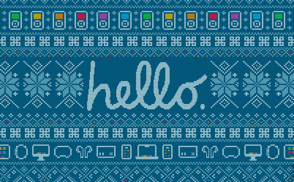 Fonds d'écran • Même les Mac (et les iPhone) ont droit aux pulls moches pour Noël !